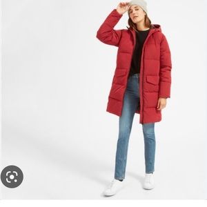 Everlane renew long puffer red size xxs